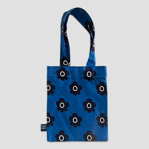 [소곤소곤] retro flower blue mini bag