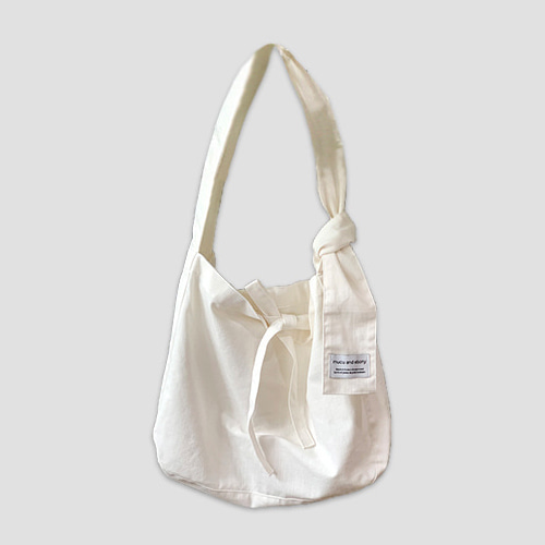 [무쿠앤에보니] cozy bag white slub (마지막수량)