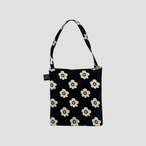 4차입고*[소곤소곤] retro flower black mini tote bag