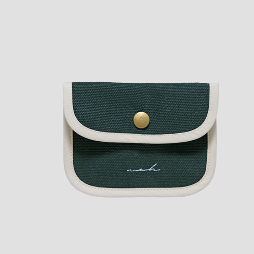 4차입고* [noh] signature mini wallet_green