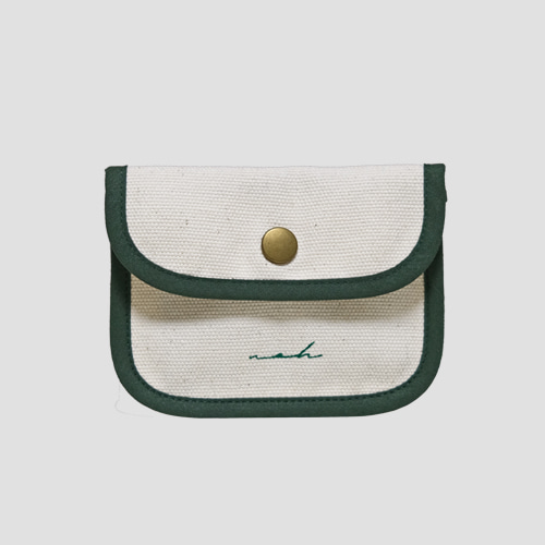 [noh] signature mini wallet_ ivory&amp;green (4차입고)