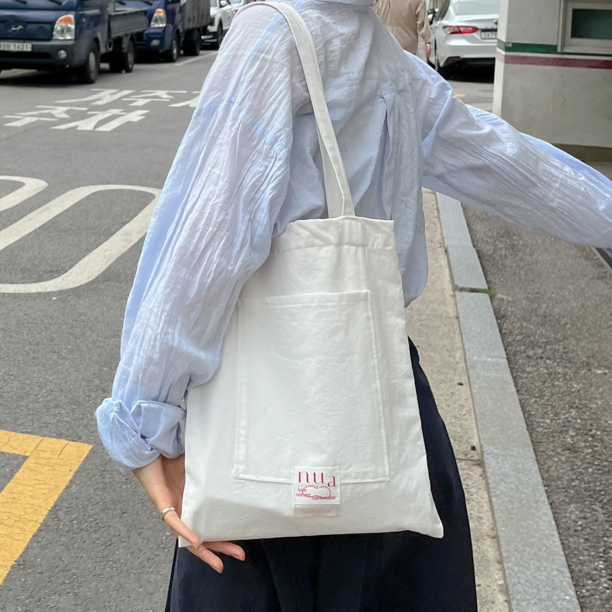 [누아네임] 포실포실한 하얀색 가방 (6차입고)